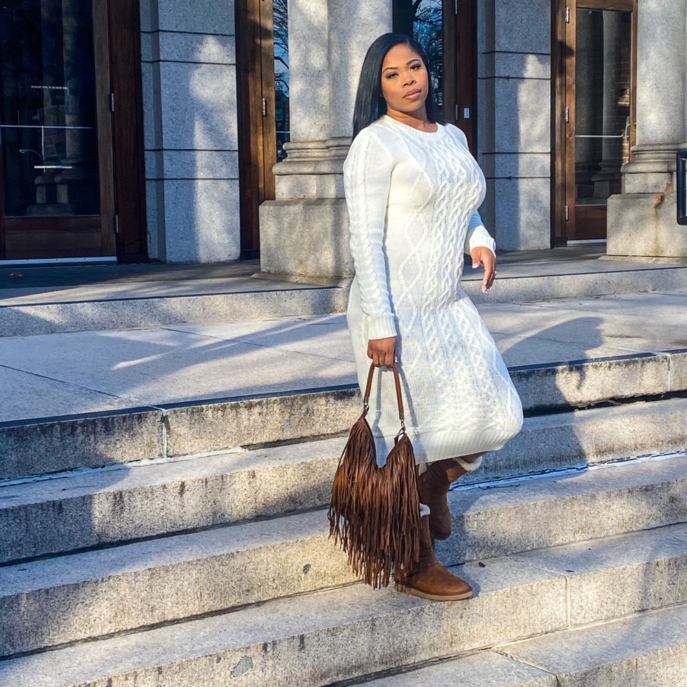 White Sweater Dress
